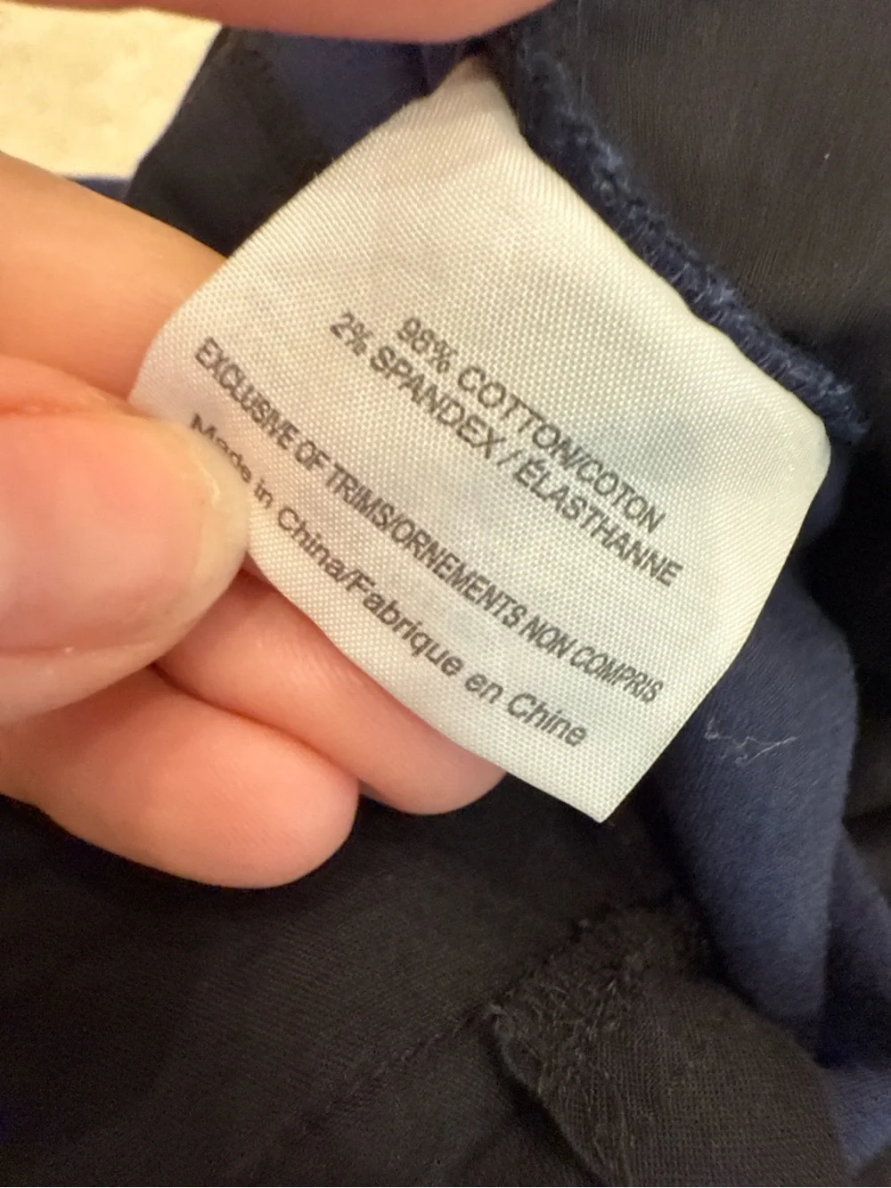 Tory Burch Navy Cropped Trouser Pants Wide Leg Cotton Stretch Size 0